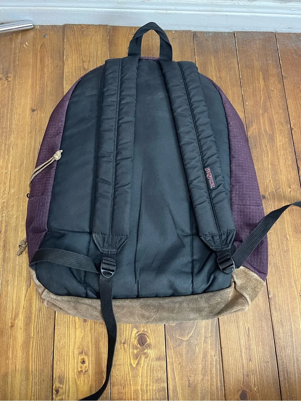 Jansport right pack back pack burgundy rip stop material